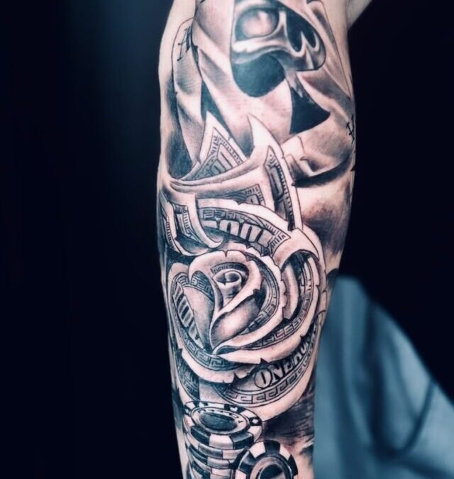 Get your new full arm tattoo with Simmer Tattoo