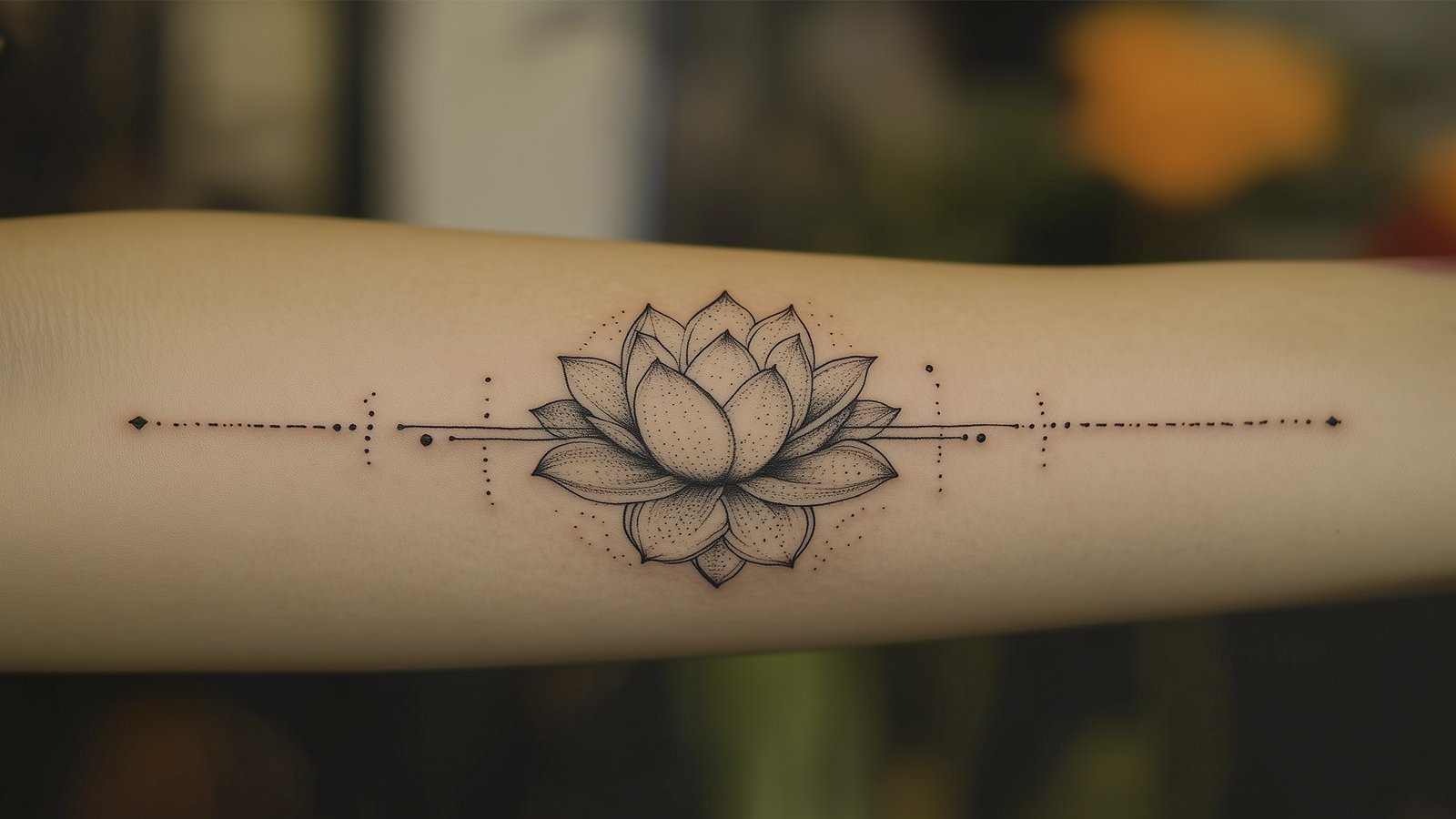 Fine line floral tattoo made at Simmer Tattoo Boston